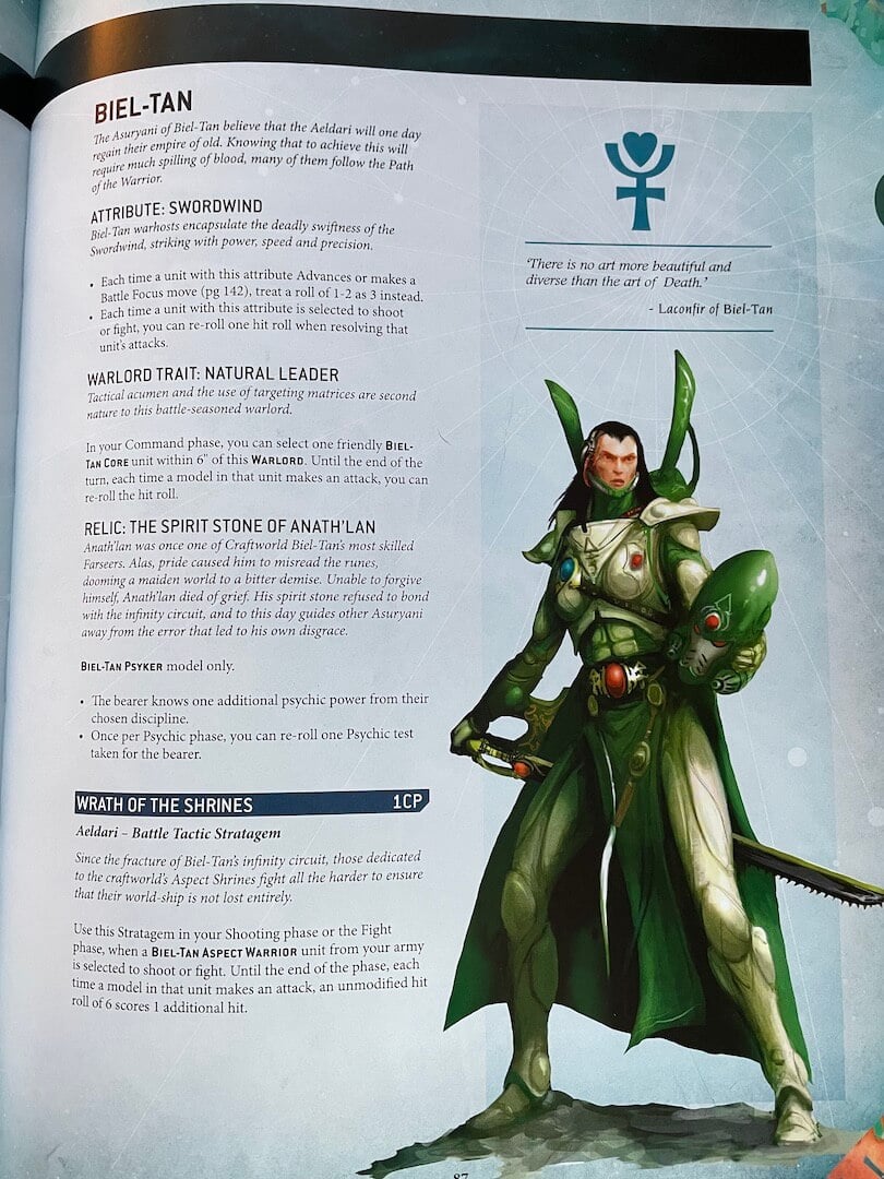 The Aeldari from this Craftworld gain special benefits